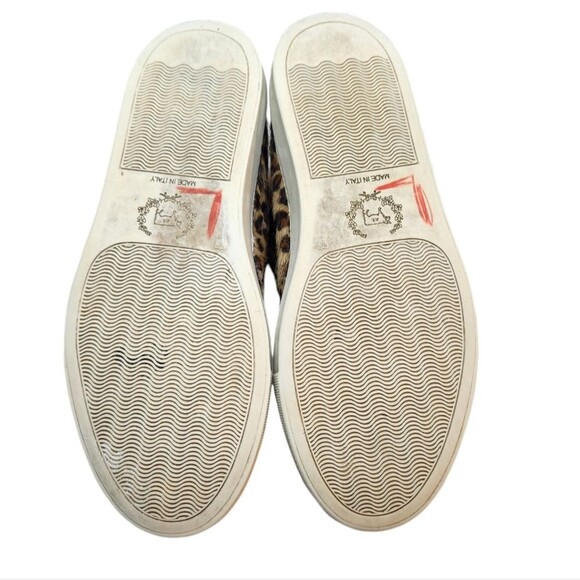 Del Toro Sneakers Womens Pony Hair Fur Leopard Chukka Shoes Platform Tan Black 7 - Picture 15 of 16